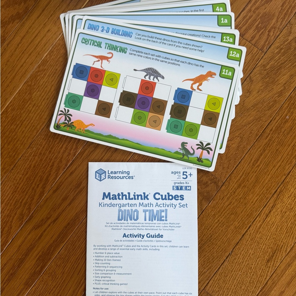Learning Resources MathLink Cubes Dino Time Set - Picture 6 of 6